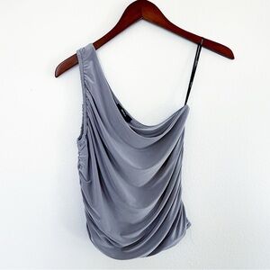Forever 21 gray one shoulder top